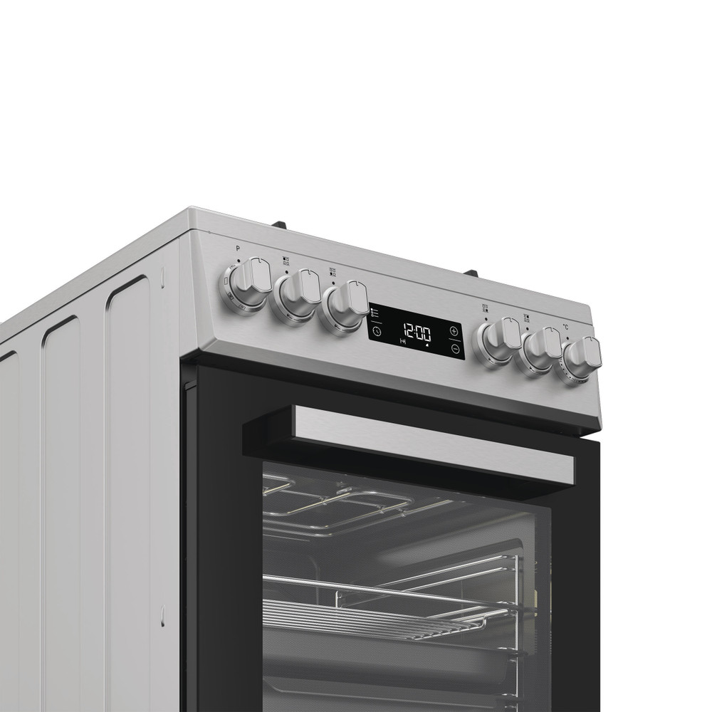 Whirlpool Cooker | W5G8LMX | Hob type Gas | Oven type Electric | Stainless Steel | Width 50 cm | Depth 60 cm | 60 L - Image 4