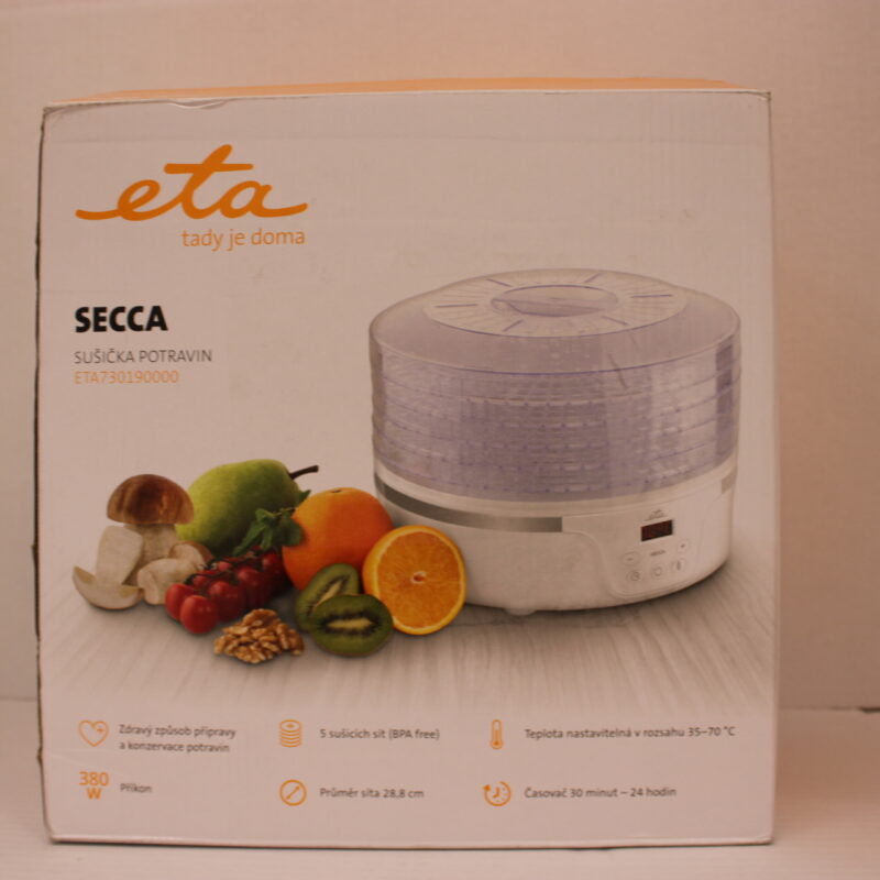 SALE OUT. ETA Fruit Dryer | ETA730190000 Secca | Power 380 W | Number of trays 5 | Integrated timer | White | DEMO