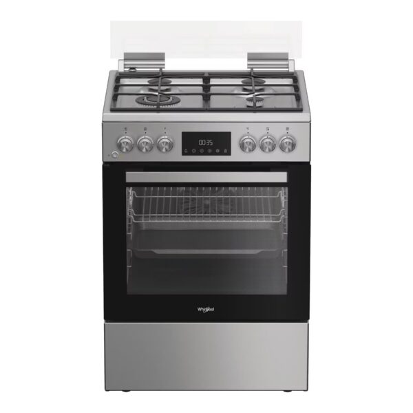 Whirlpool Cooker | W6G8LCSWX | Hob type Gas | Oven type Electric | Stainless Steel | Width 60 cm | Depth 60 cm | Energy efficiency class A+ | 72 L