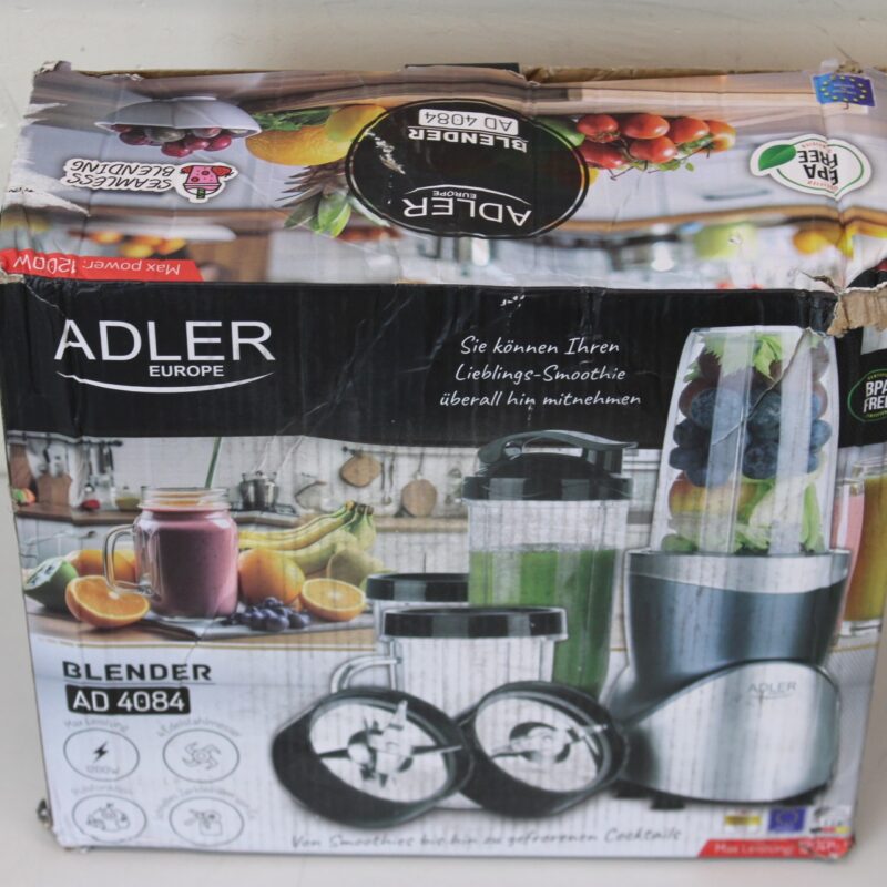 SALE OUT. Adler Blender Smoothie Set | AD 4084 | Tabletop | 1200 W | Jar material BPA-Free | Jar capacity 0.3+0.5+0.5+0.7 L | Ice crushing | Stainless Steel | DAMAGED PACKAGING, SCRATCHED ON THE CUPS