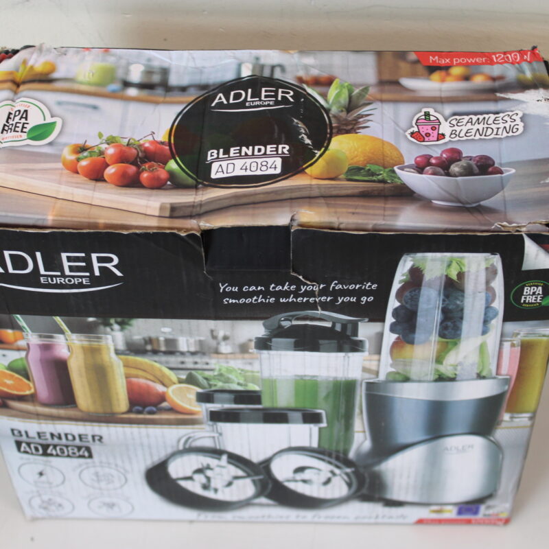 SALE OUT. Adler Blender Smoothie Set | AD 4084 | Tabletop | 1200 W | Jar material BPA-Free | Jar capacity 0.3+0.5+0.5+0.7 L | Ice crushing | Stainless Steel | DAMAGED PACKAGING, SCRATCHED ON THE CUPS - Image 2