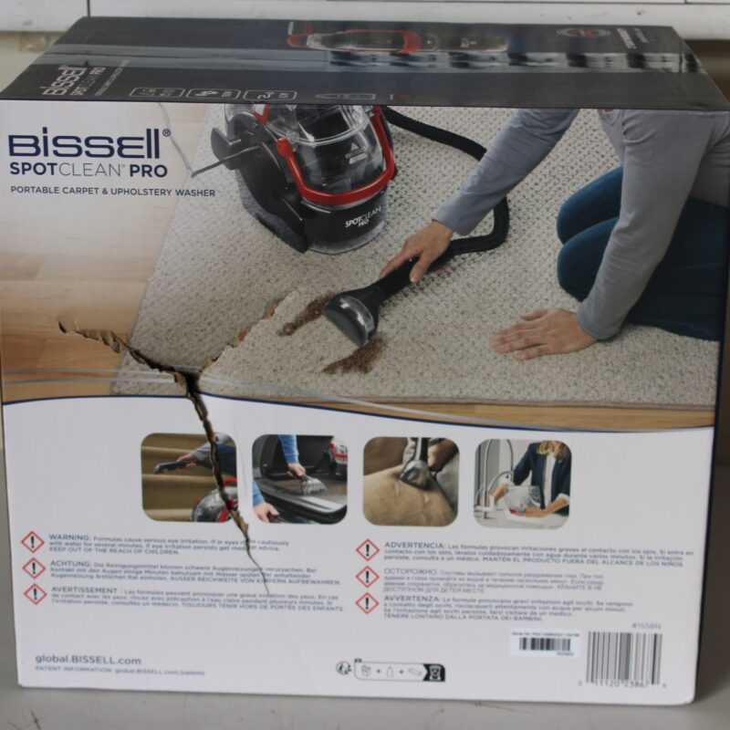 SALE OUT. | Bissell | Spot Cleaner | SpotClean Pro | Corded operating | Washing function | 750 W | Red/Titanium | 24 month(s) | - V | DAMAGED PACKAGING - Image 2
