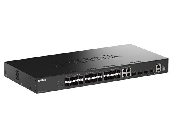 D-Link 20 Ports SFP + 4X GE/SFP Combo + 4 Ports 10G SFP+ Stackable Smart Switch | D-Link
