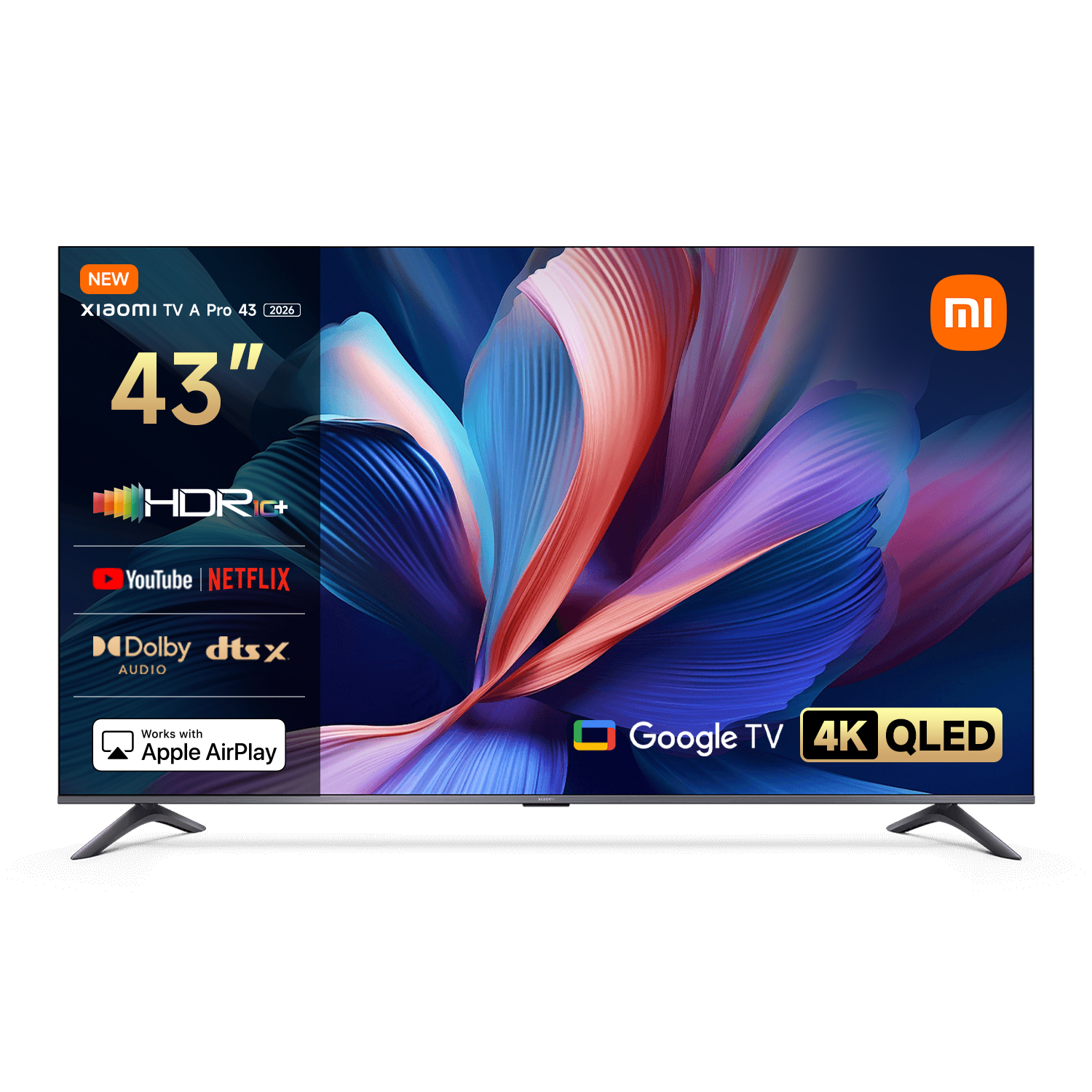 Xiaomi QLED TV A Pro 2026 | 43 | Smart TV | Google TV | UHD | Dark Gray