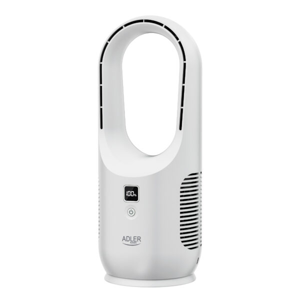 Adler Bladeless Rechargeable Fan | AD 7343 | Desk Fan | Diameter 14 cm | Number of speeds 3 | White