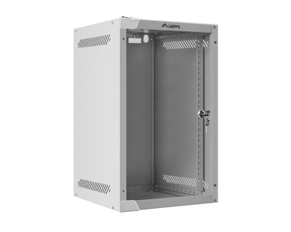 Lanberg Rack cabinet 10" wall-mount 9U/280x310 (flat pack) with glass door | WF10-2309-10S | Gray