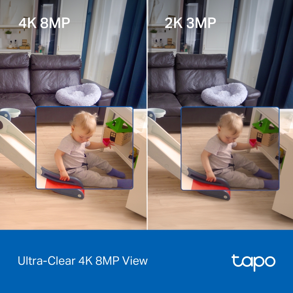 TP-LINK | Tapo C250 | Pan/Tilt AI Home Security Wi-Fi Camera | PTZ | 8 MP | 4mm/F1.6 | H.265 | MicroSD Card up to 512 GB - Image 8