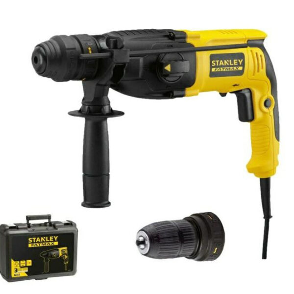 Stanley | 2.4J SDS Plus Hammer Drill With Quick Change Chuck, Kitbox | SFMEH210K-QS | 800 W