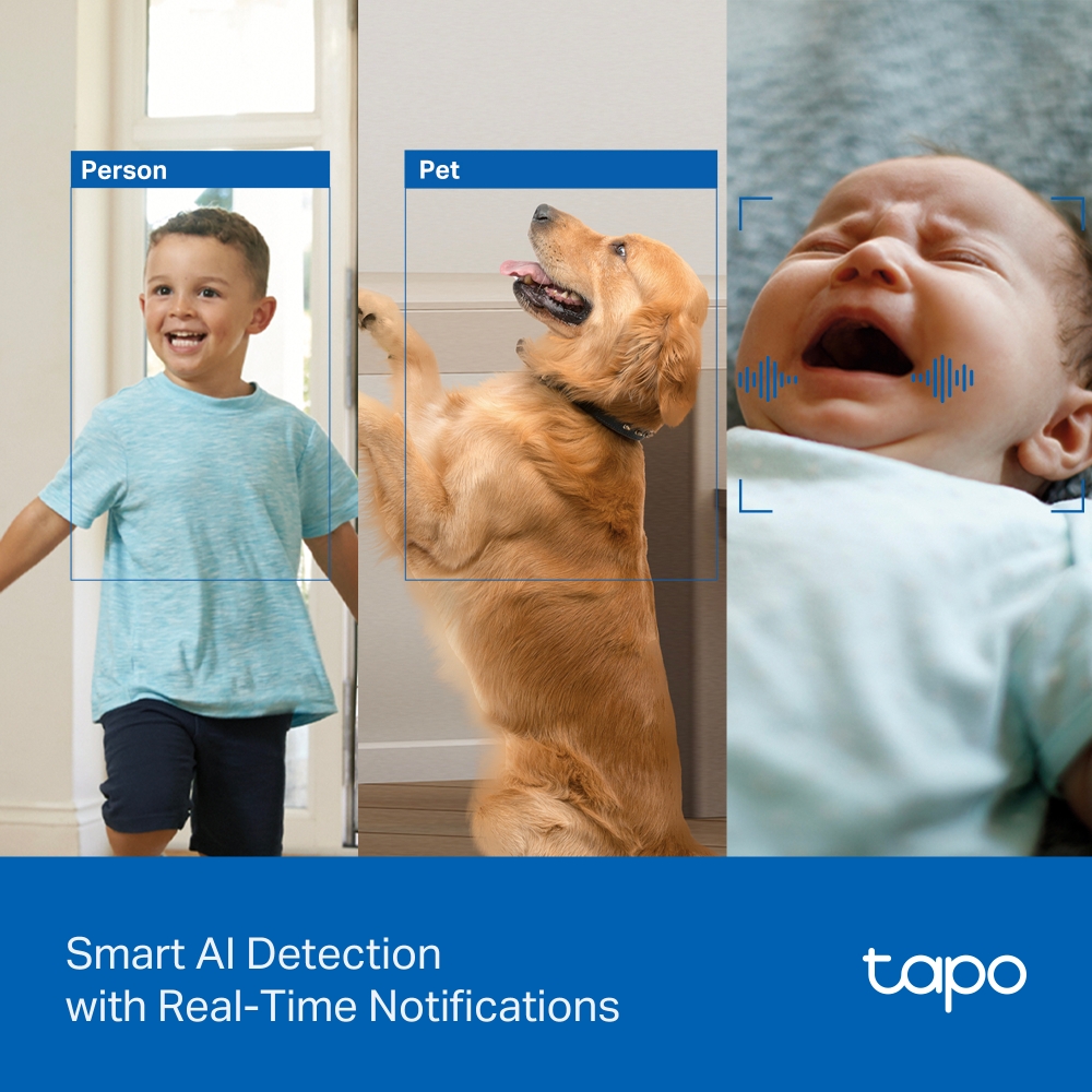 TP-LINK | Tapo C250 | Pan/Tilt AI Home Security Wi-Fi Camera | PTZ | 8 MP | 4mm/F1.6 | H.265 | MicroSD Card up to 512 GB - Image 12