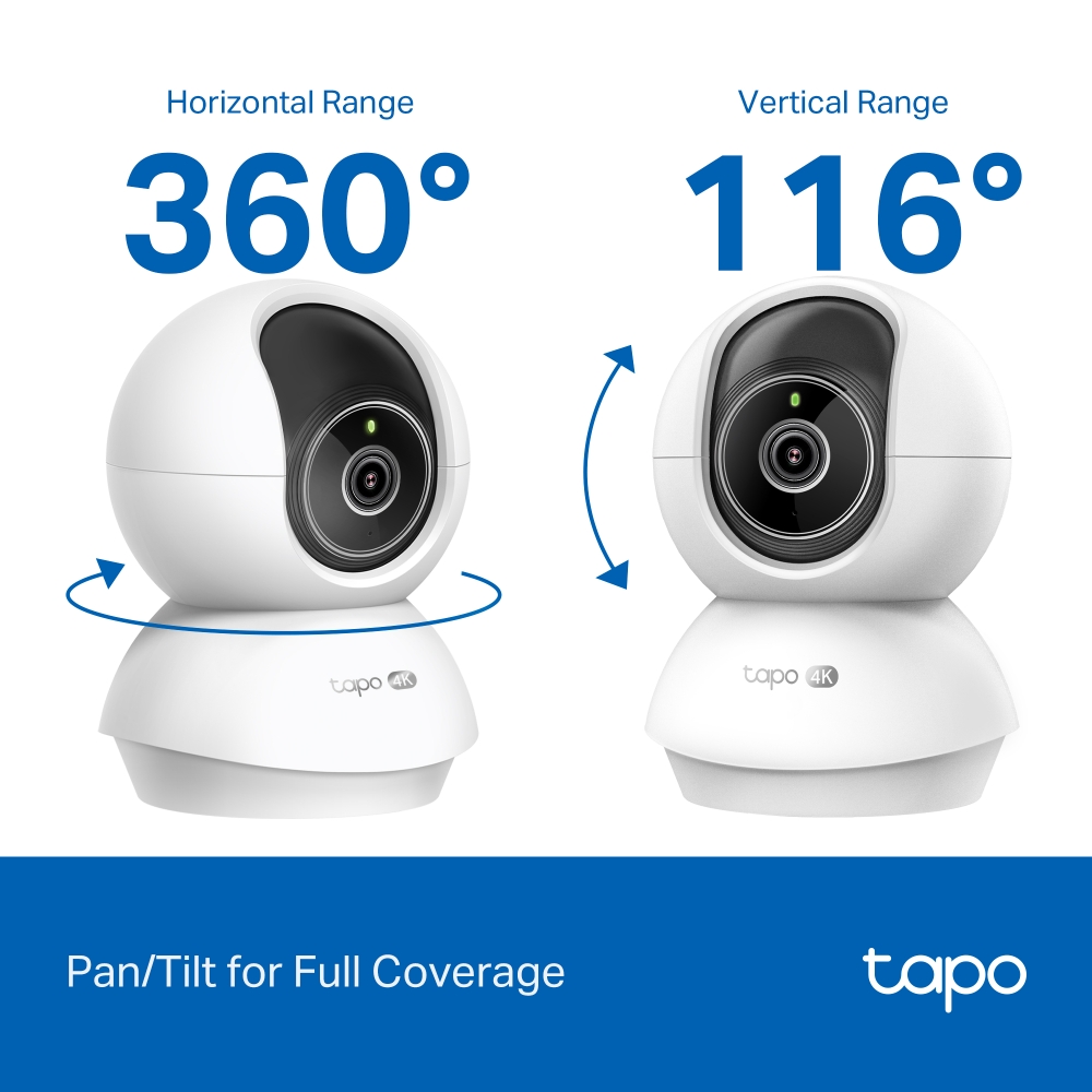 TP-LINK | Tapo C250 | Pan/Tilt AI Home Security Wi-Fi Camera | PTZ | 8 MP | 4mm/F1.6 | H.265 | MicroSD Card up to 512 GB - Image 13