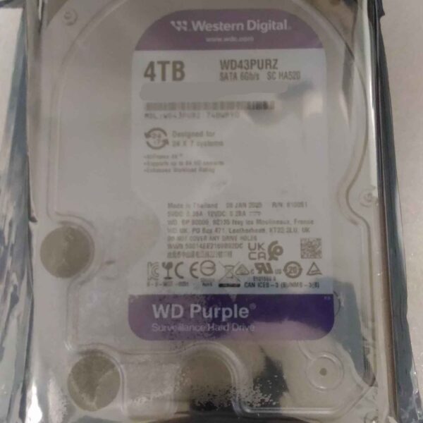 SALE OUT. Western Digital Purple Surveillance, 4 TB, 3.5", HDD | Western Digital Hard Drive | Digital Purple Surveillance | 4000 GB | REFURBISHED
