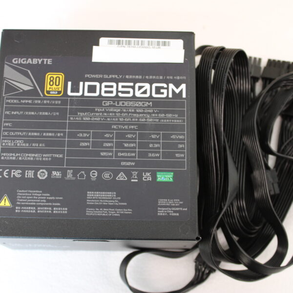 SALE OUT. Gigabyte PSU | GP-UD850GM | 850 W | REFURBISHED, WITHOUT ORIGINAL PACKAGING, MANUAL AND ACCESSORIES