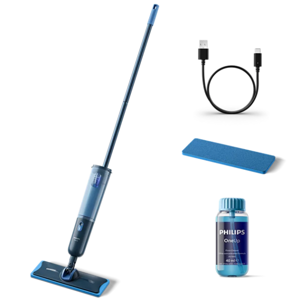 Philips | Washing broom | XV3101/01 OneUp 3000 series | Cordless operating | 3.6 V | Washing function | Operating time (max) 50 min | Blue