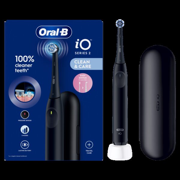 Oral-B Electric Toothbrush | iO2i | Rechargeable | For adults | Number of brush heads included 1 | Number of teeth brushing modes 3 | Night Black