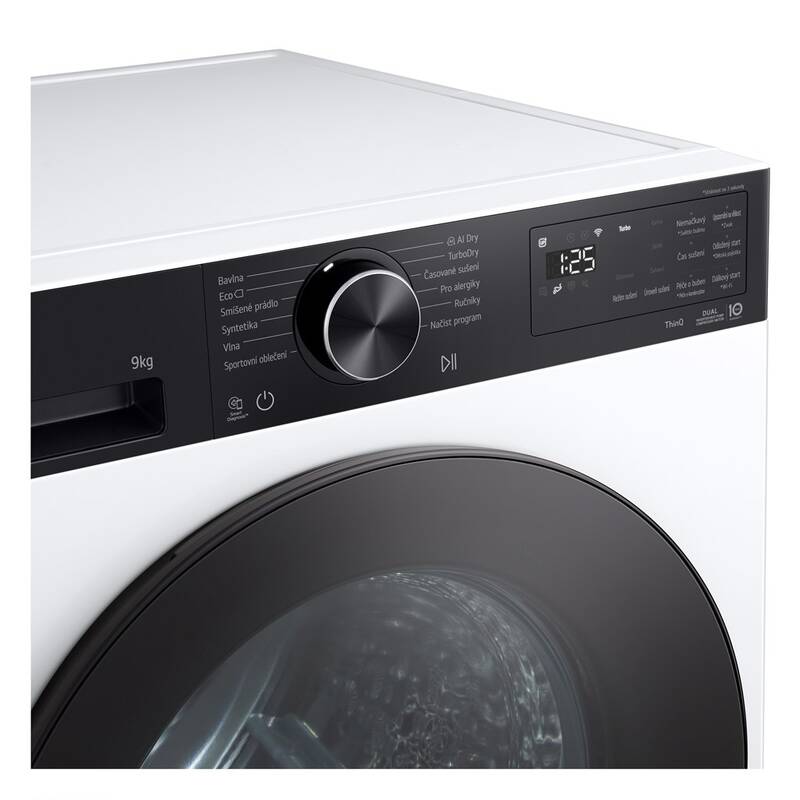 LG Dryer Machine | RHX5009TKB | Energy efficiency class Class B | Front loading | 9 kg | Digital | Heat pump | Depth 66 cm | Wi-Fi | White - Image 2