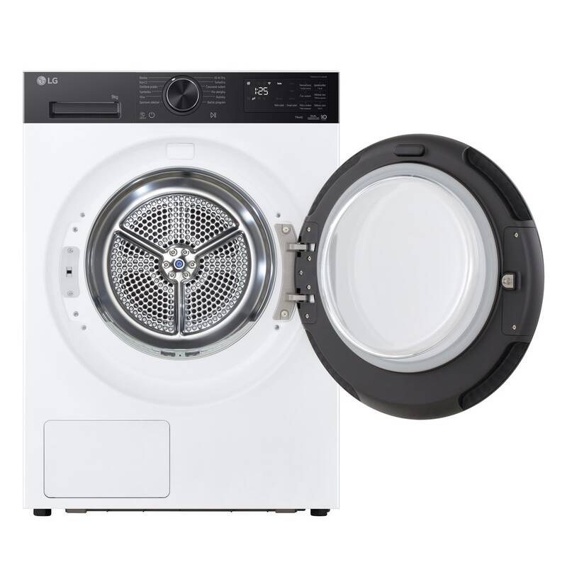 LG Dryer Machine | RHX5009TKB | Energy efficiency class Class B | Front loading | 9 kg | Digital | Heat pump | Depth 66 cm | Wi-Fi | White - Image 7