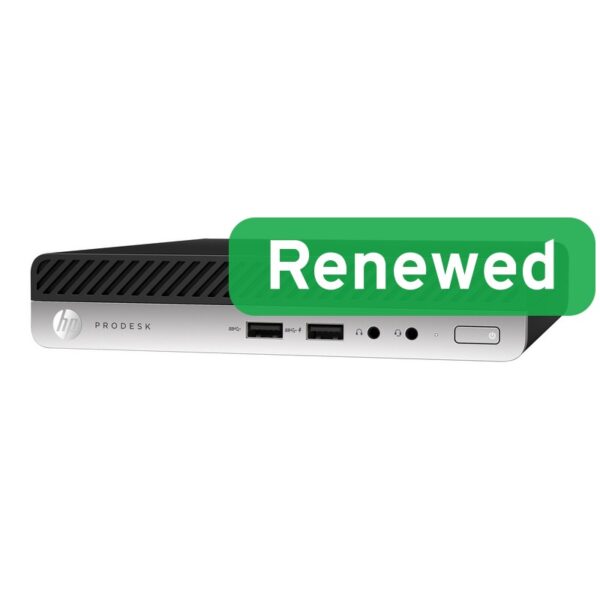 HP Renewed Grade A | ProDesk 400 G4 | Intel Core i3 | i3-8100T | 8 GB | SSD | 128 GB | Intel UHD Graphics 630 | Windows 11 Pro