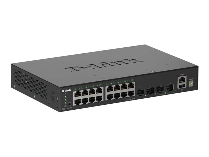 D-Link 16-Port Gigabit Stackable Smart Managed Switch | D-Link