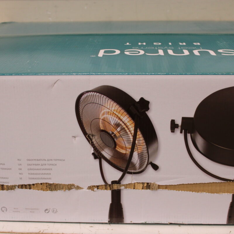 SALE OUT. SUNRED Heater | RSS16, Retro Bright Standing | Infrared | 2100 W | Black | DAMAGED PACKAGING | IP54 - Image 2