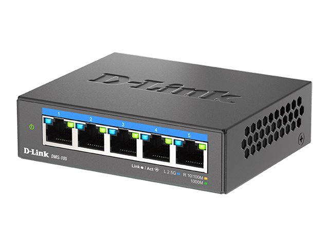 D-Link DMS-105/E | 5-Port 2.5G Multi-Gigabit Desktop Switch | Desktop | Unmanaged