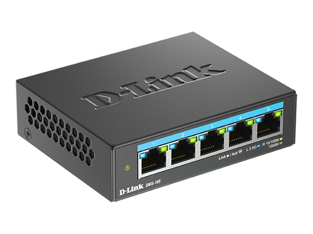 D-Link DMS-105/E | 5-Port 2.5G Multi-Gigabit Desktop Switch | Desktop | Unmanaged - Image 2