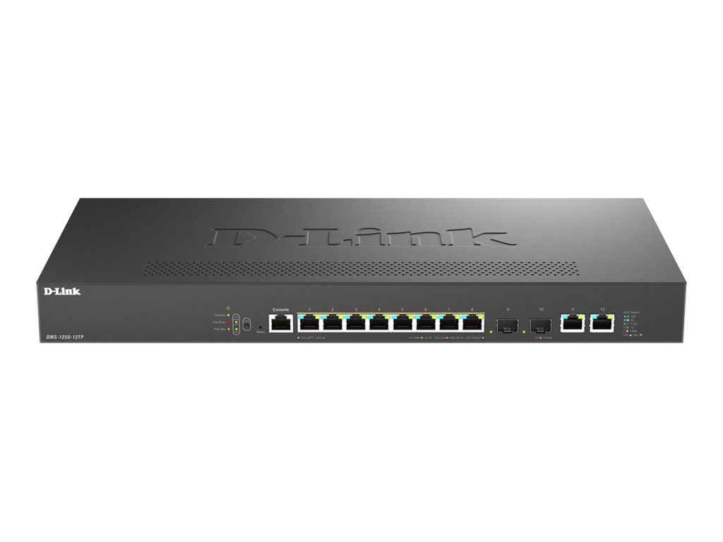 D-LINK DMS-1250-12TP/E 12-Port 2.5G Smart Managed PoE Switch | D-Link