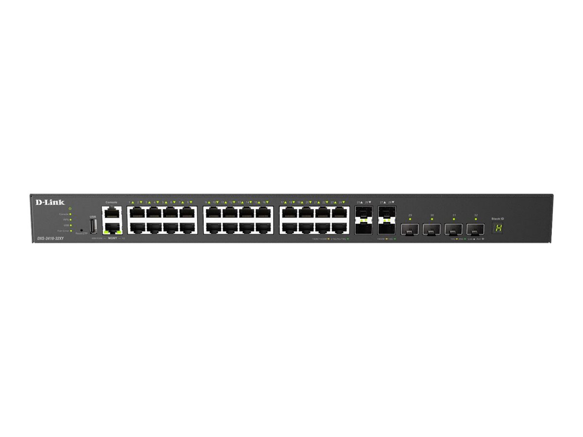 D-Link DXS-3410-32XY/E Layer 3 Stackable 10 Gigabit Managed Switches | D-Link