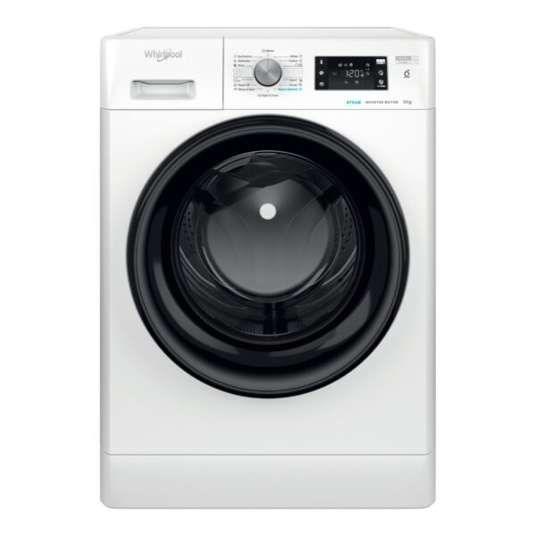 Whirlpool Washing machine | FFB 9479 BV EE | Energy efficiency class A | Front loading | Washing capacity 9 kg | 1400 RPM | Depth 63 cm | Width 59.5 cm | Digital | Steam function | White