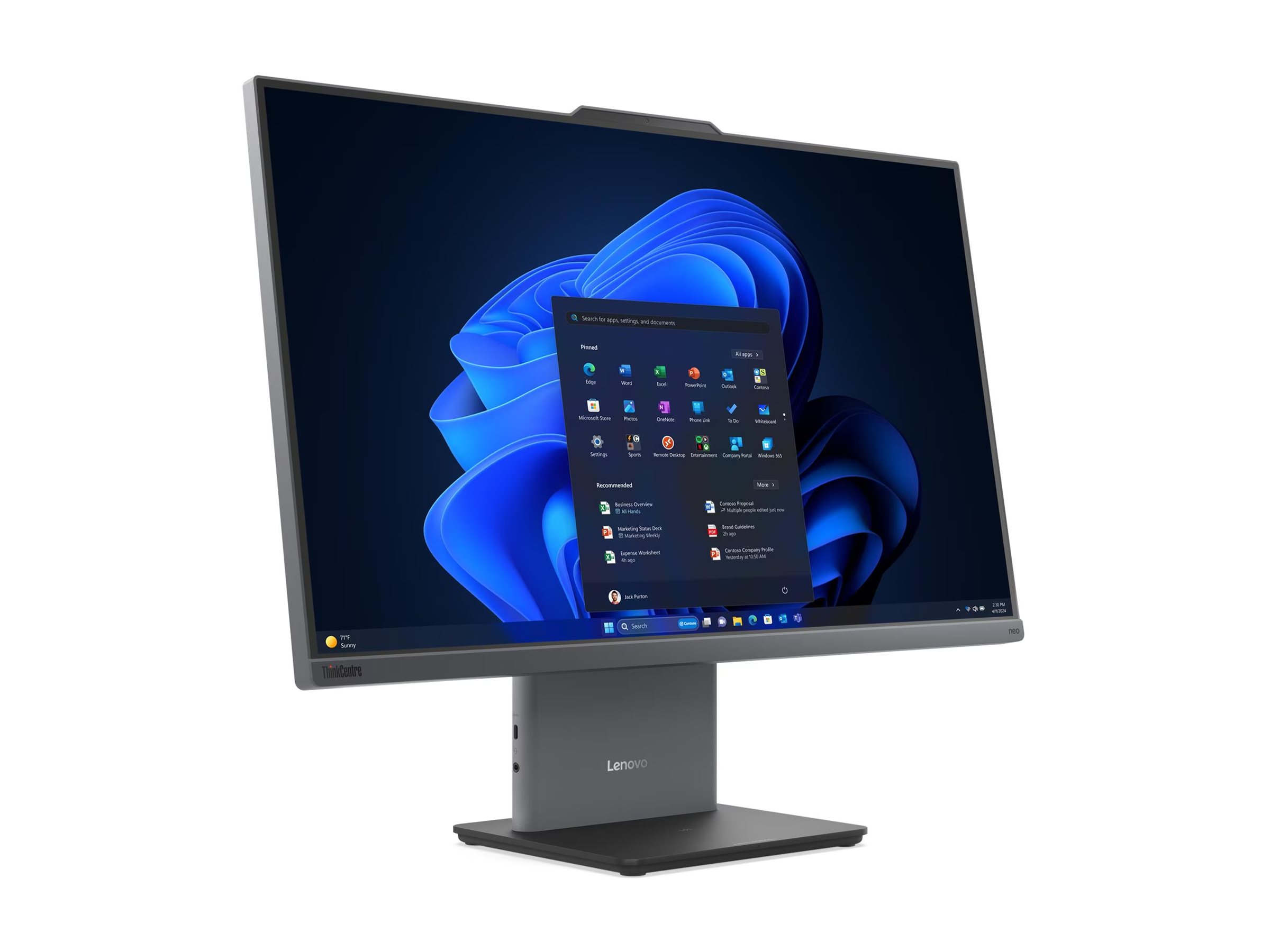 Lenovo ThinkCentre neo 50a 27 Gen 6 27 FHD ULT5-226V/16GB/512GB/Intel Arc Graphics 130V/WIN11 Pro/ENG kbd/Luna Grey/3Y Warranty | Lenovo - Image 2