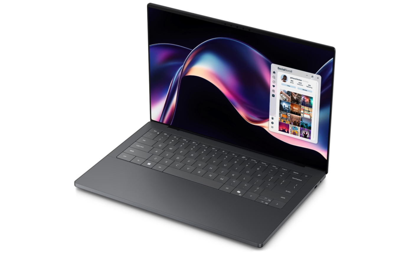 Dell XPS 14 DA14260 | Graphite | 14 " | OLED | Touchscreen | 2.8K | Intel Core Ultra X7 | 358H | 64 GB | LPDDR5x | Solid-state drive capacity 1000 GB | Intel Arc Graphics | Windows 11 Pro | Keyboard language English | Keyboard backlit | Warranty 36 month(s) | Battery warranty 12 month(s) - Image 4