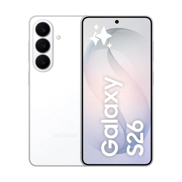 Samsung | Galaxy | S26 | White | 6.3 " | Dynamic AMOLED 2X | 1080 x 2340 pixels | Exynos | 2600 | Internal RAM 12 GB | 512 GB | Dual SIM | 3G | 4G | 5G | Main camera resolution 50 MP | Secondary camera resolution 10 MP | Android | 16 | 4300 mAh