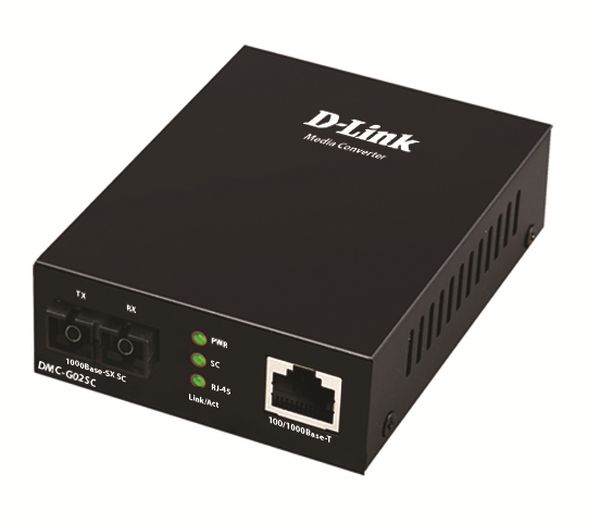 D-Link | Multi-mode Media Converter | DMC-G02SC | 1000Base-SX SC port | 10/100/1000Base-T port