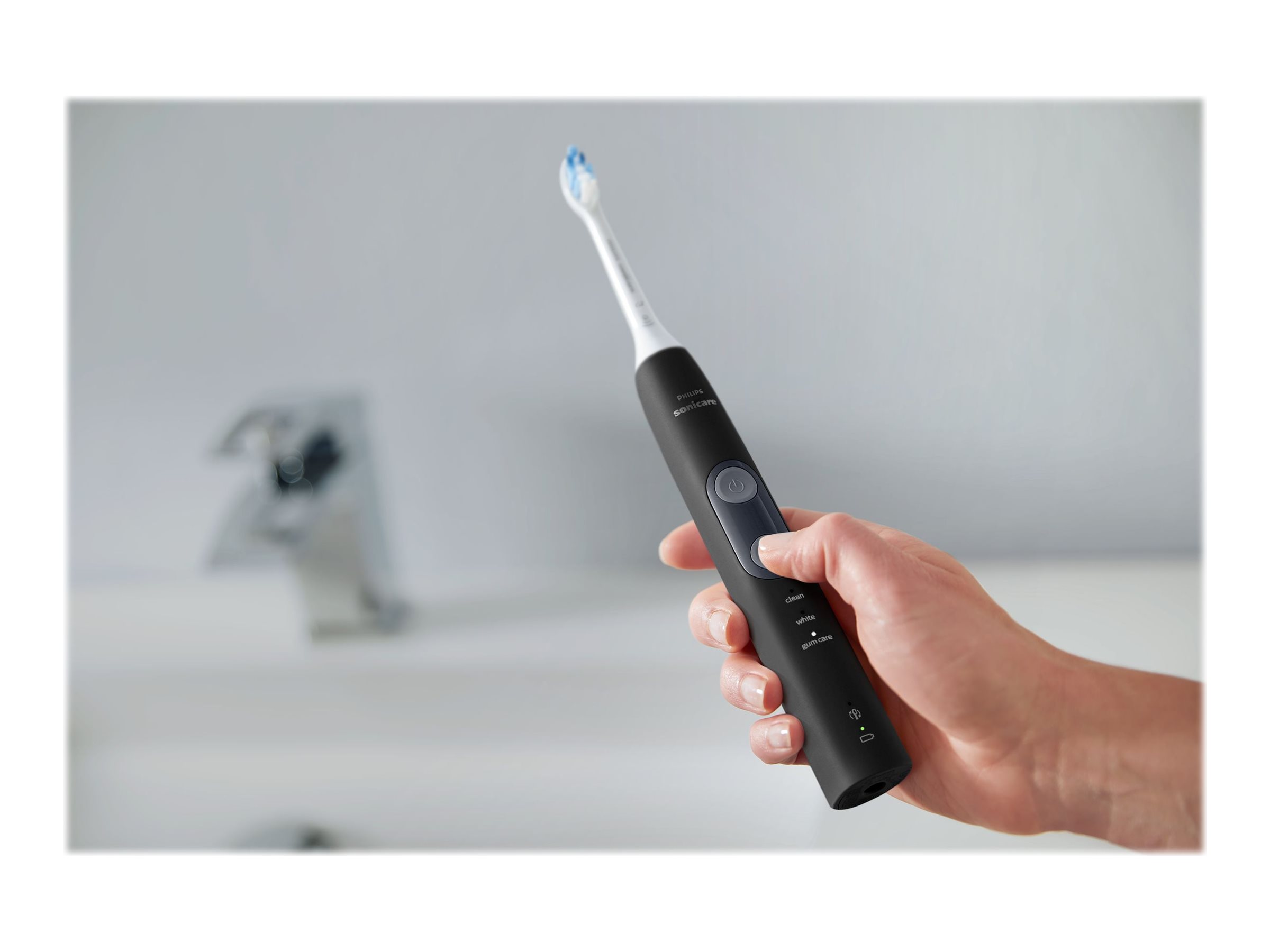 Philips | Sonicare ProtectiveClean 5100 Electric toothbrush | HX6850/47 | Rechargeable | For adults | Number of brush heads included 2 | Number of teeth brushing modes 3 | Sonic technology | Black - Image 7