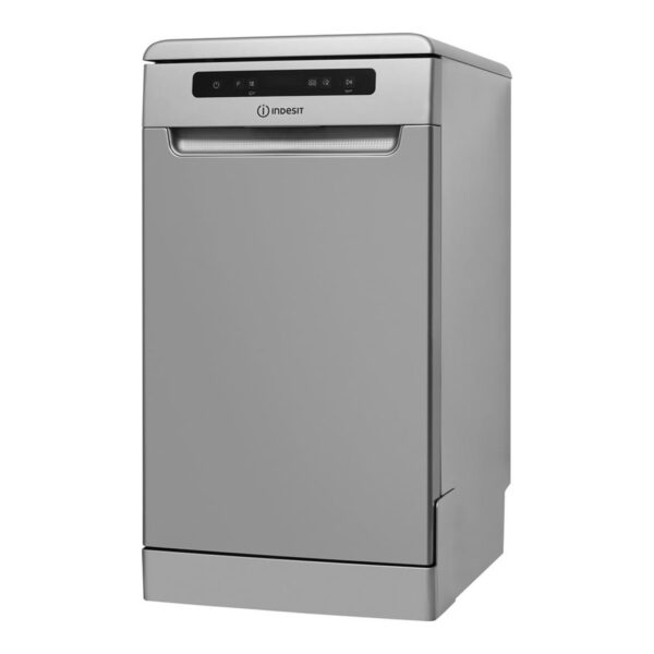 INDESIT Dishwasher | DSFO 3T224 C S | Free standing | Width 45 cm | Number of place settings 10 | Number of programs 9 | Energy efficiency class E | Display | Silver