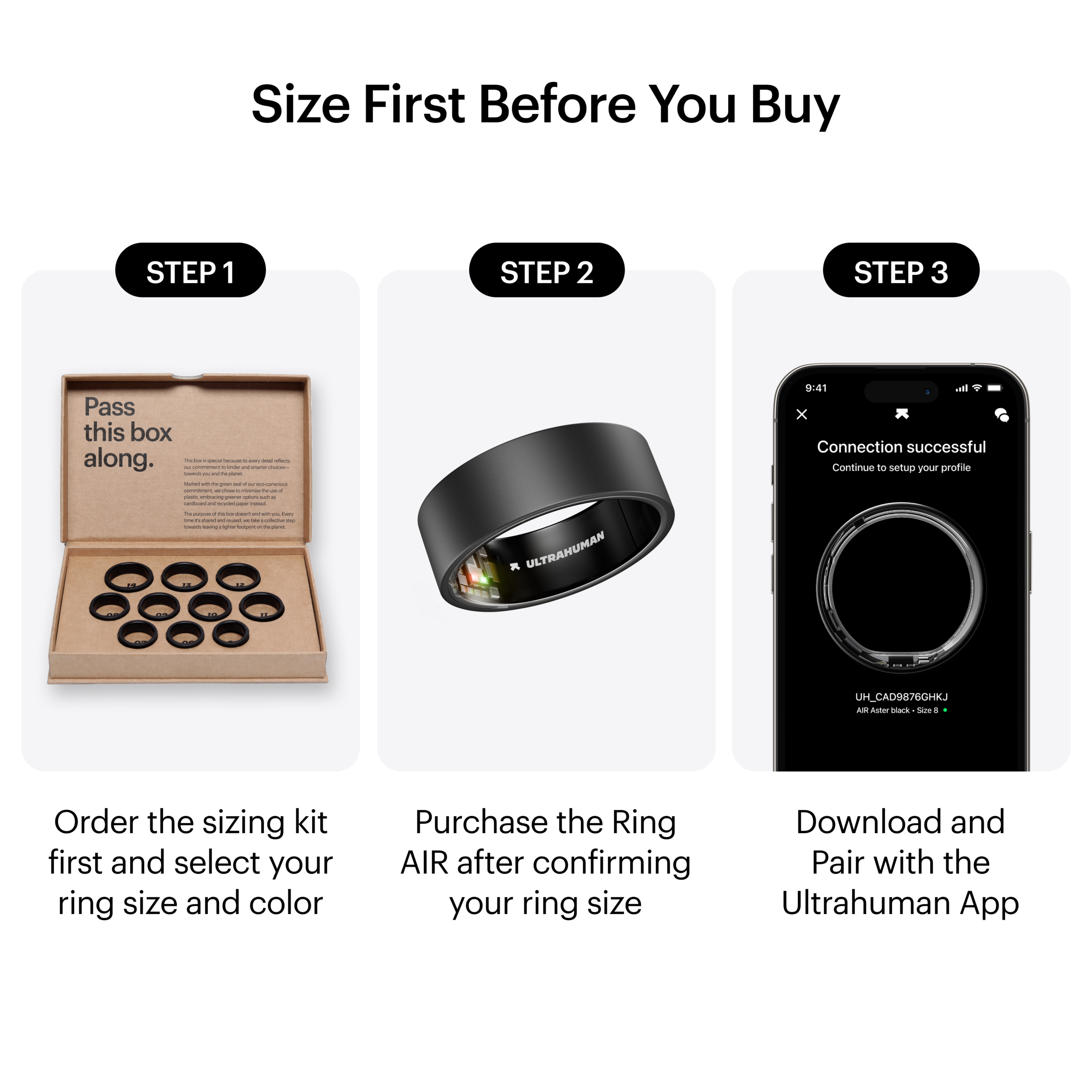 Ultrahuman | Ring Air | Matte Grey | Size 5 | Smart Ring - Image 2