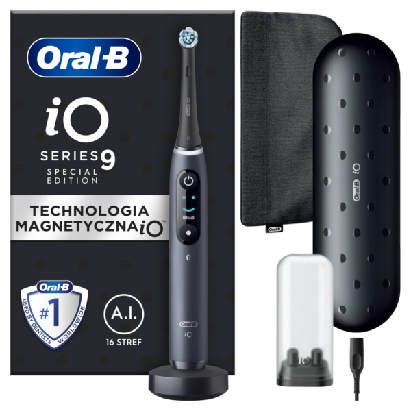 Oral-B Electric Toothbrush | iO9 Series | Rechargeable | For adults | Number of brush heads included 1 | Number of teeth brushing modes 7 | Black Special Edition