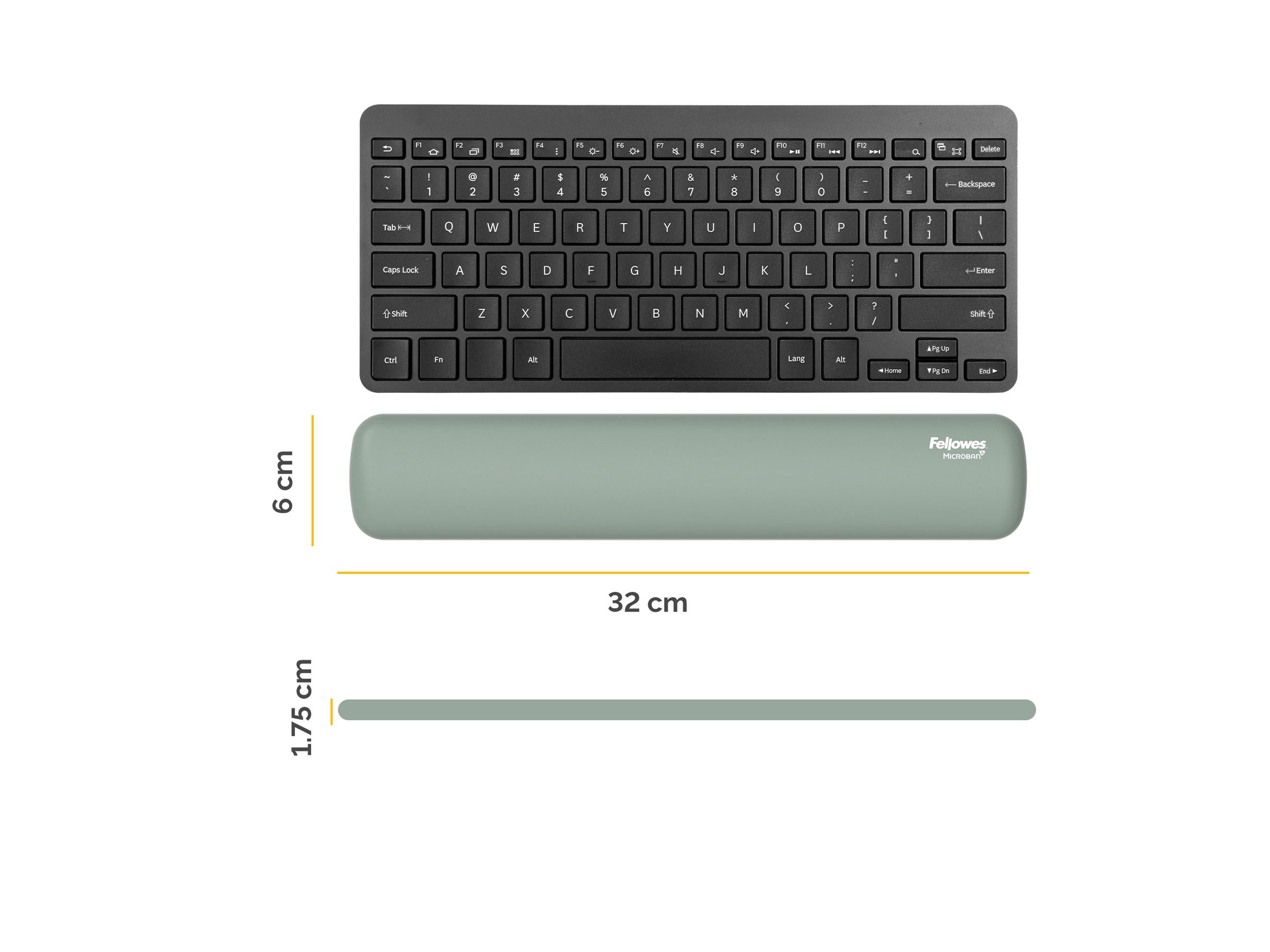Fellowes | Breyta Compact Keyboard (TKL) Wrist Rest | Sage - Image 4