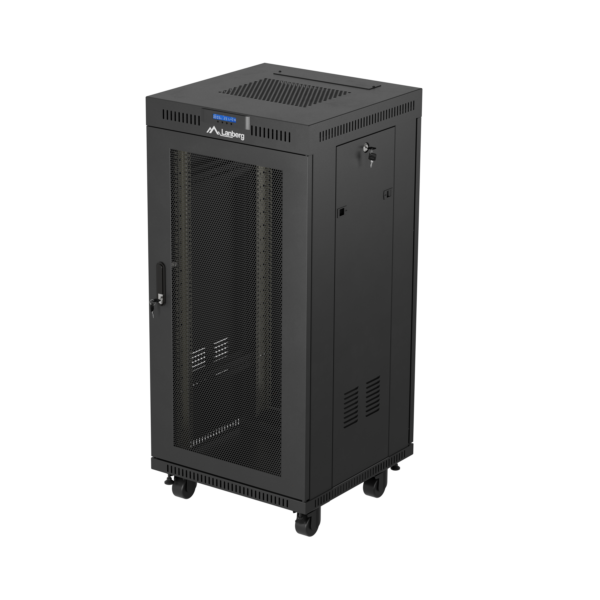 Lanberg Rack cabinet 19" free-standing 24U/600x600 (flat pack) with mesh door LCD V2, black
