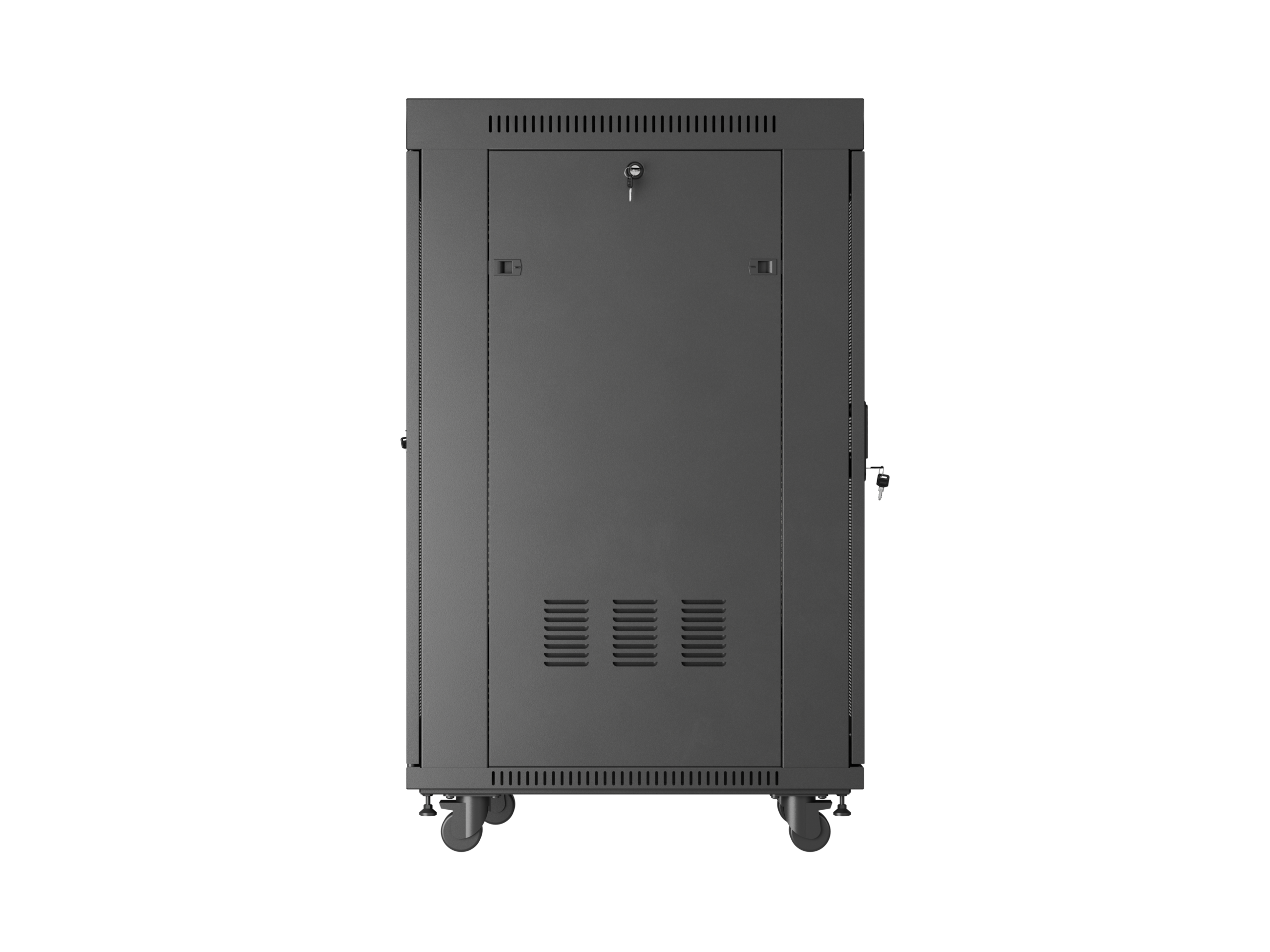 Lanberg Rack cabinet 19" free-standing 24U/600x800 (flat pack) with glass door LCD V2 | FF01-6824-12BL | Black - Image 4