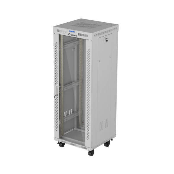 Lanberg Rack cabinet free-standing 32U/600x600 (flat pack) with glass door LCD V2 | FF01-6632-12SL | 19" cm | IP20 | Gray