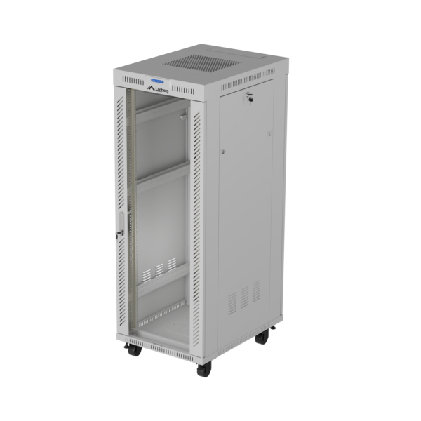 Lanberg Rack cabinet 19" free-standing 32U/600x800 (flat pack) with glass door LCD V2 | FF01-6832-12SL | Grey