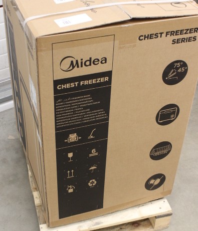 SALE OUT. Midea Freezer | MDRC207FEE01 | Energy efficiency class E | Chest | Free standing | Height 85 cm | Total net capacity 142 L | White | DENT ON TOP COVER