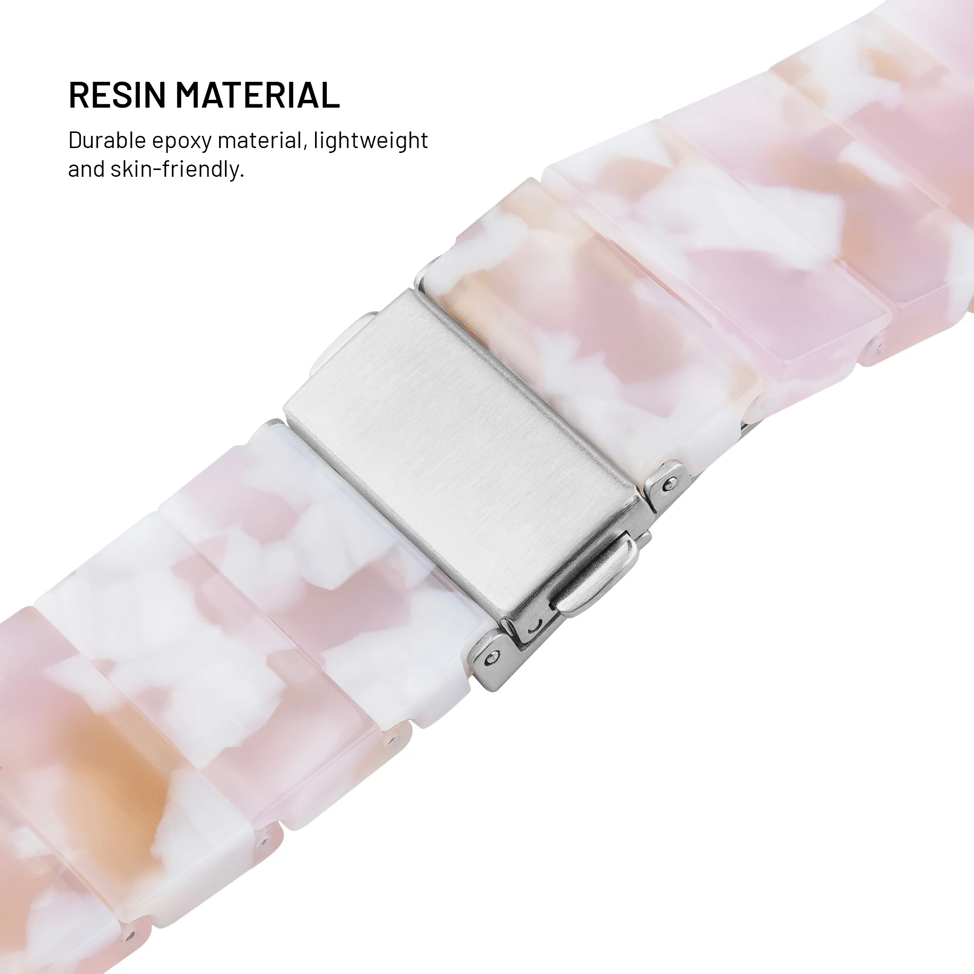Fixed | Resin Strap for Apple Watch 38/40/41mm | Candy Pink | Epoxy Resin - Image 3