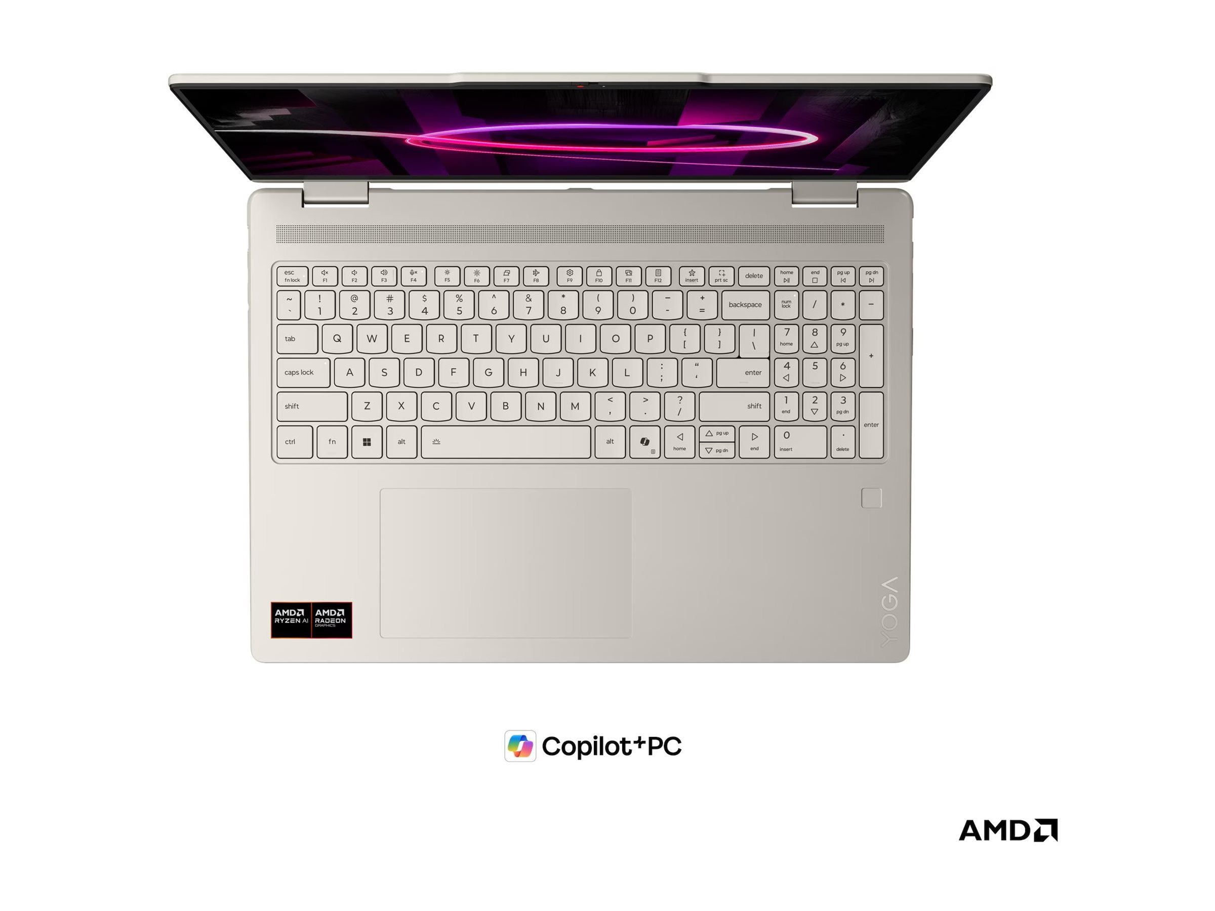 Lenovo Yoga 7 2-in-1 16AGP11 Touch 16 WUXGA AMD R7 AI 445/16GB/512GB/AMD Radeon 840M/WIN11 Home/Nordic Backlit kbd/Seashell/2Y Warranty | Lenovo - Image 8