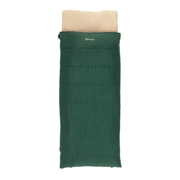 Outwell Contour Prime Green | Sleeping Bag | 220 x 85 cm | -13 to 16 °C | Right Zipper