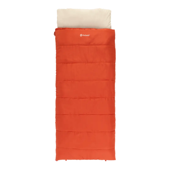 Outwell Contour Lux Red | Sleeping Bag | 220 x 85 cm | -19 to 15 °C | Right Zipper