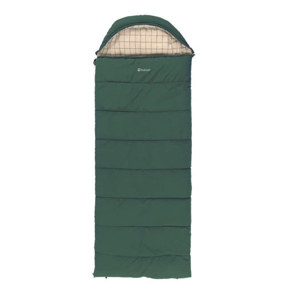Outwell Camper Prime Green | Sleeping Bag | 235 x 90 cm | -15 to 5 °C | Right Zipper