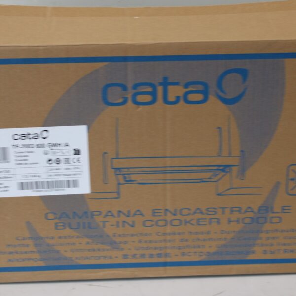 SALE OUT. CATA | Hood | TF 2003 600 GWH | Telescopic | Energy efficiency class C | Width 60 cm | 390 m³/h | Mechanical control | LED | White Glass | DAMAGED PACKAGING, DENT ON CORPUS, DAMAGED PAINT | 22 month(s)