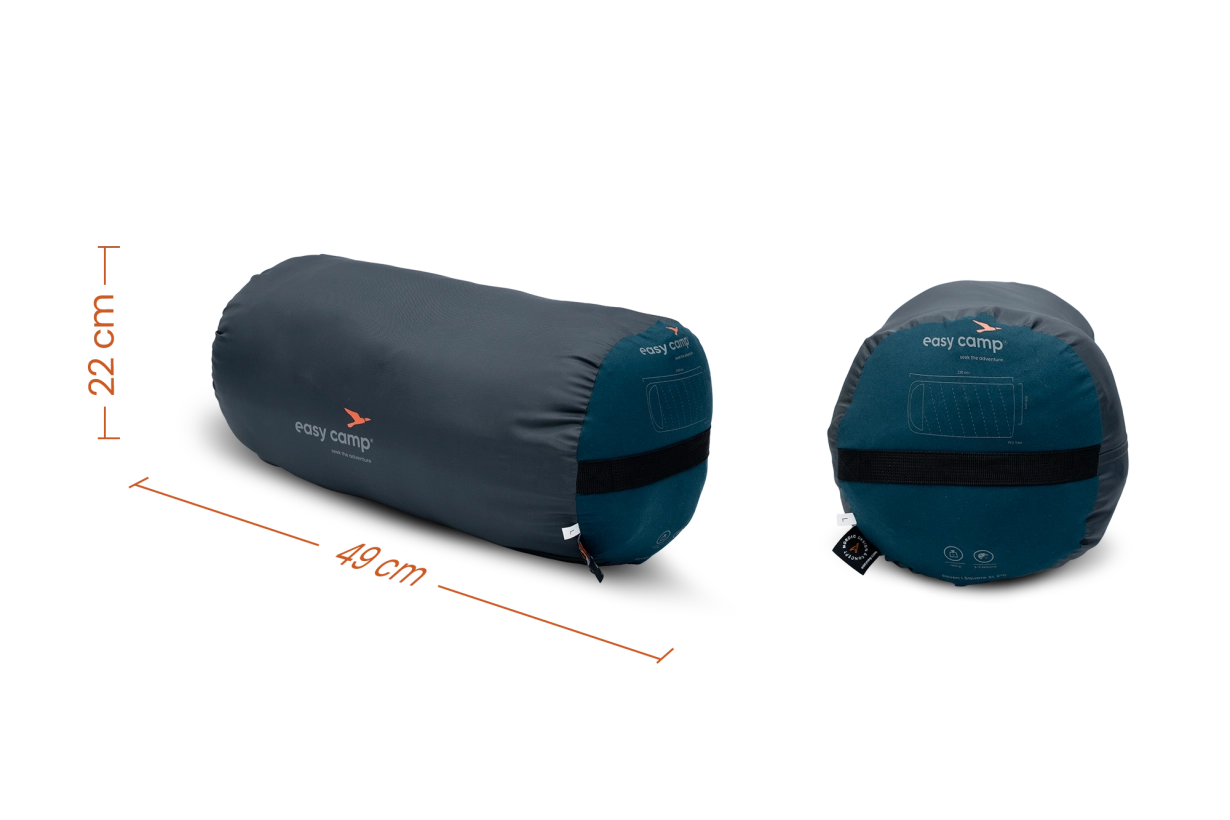 Easy Camp Raven I Square XL 5°C | Sleeping Bag | 220 x 100 cm | -8 to 9 °C | Left Zipper - Image 4
