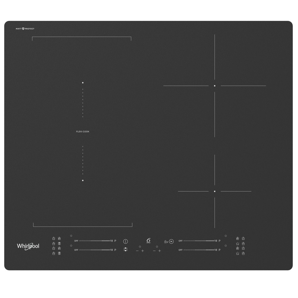 Whirlpool WF S7560NE BM | Hob | Induction | Number of burners/cooking zones 4 | Electronic | Black | Timer - Image 2